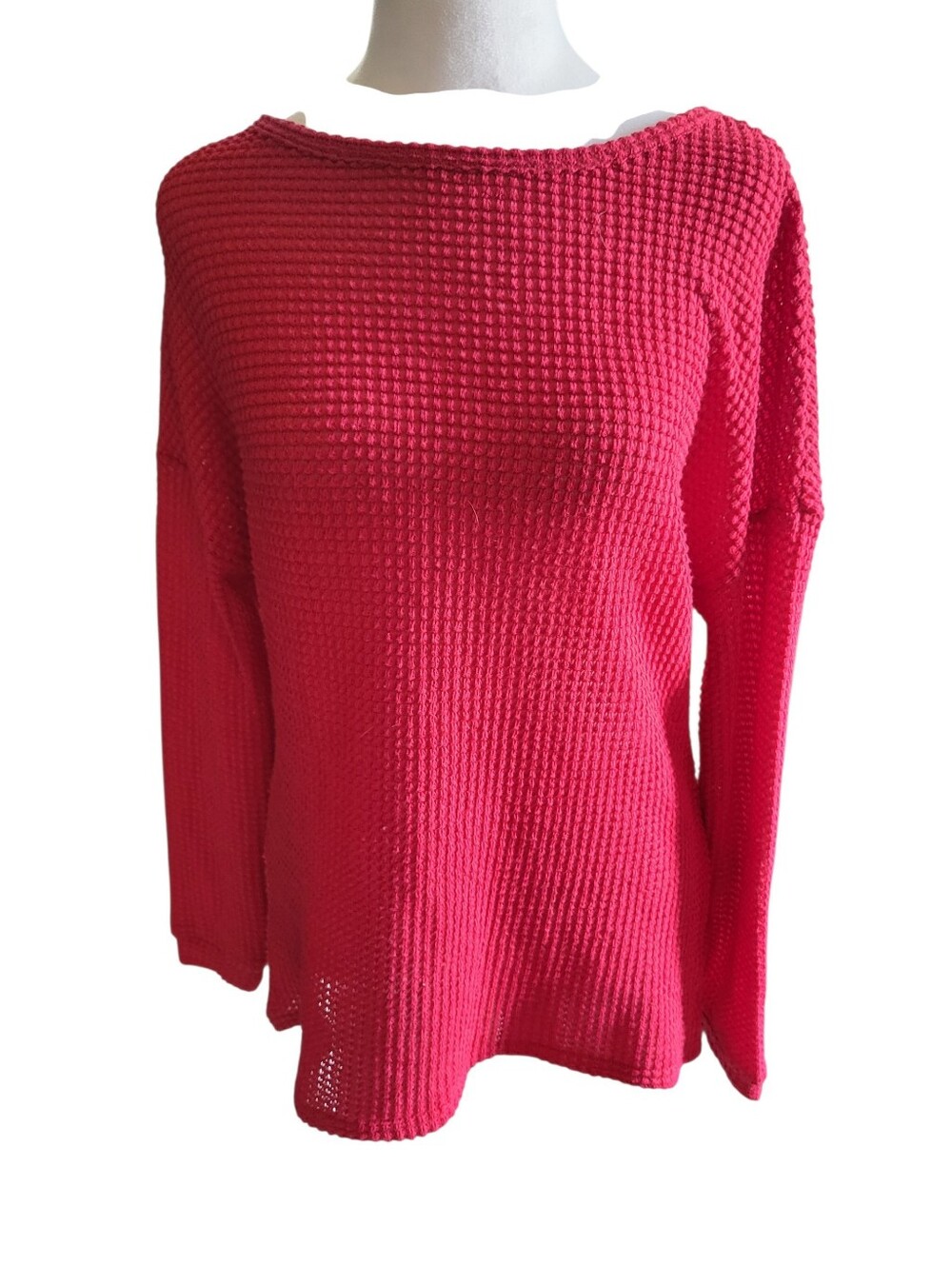 Lady E Waffle Top Red sz S